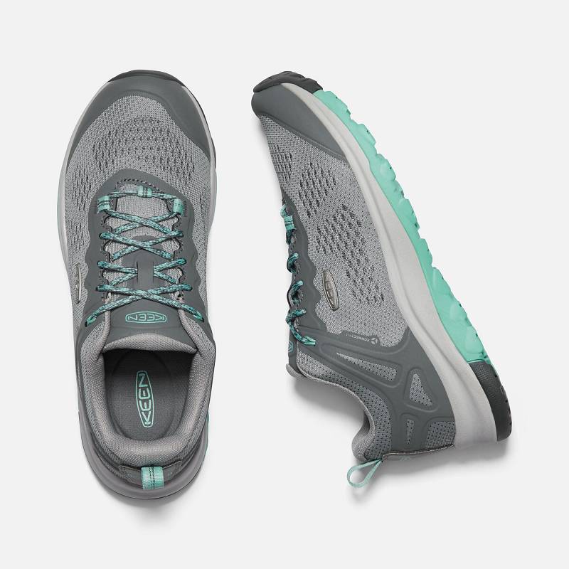 Keen Terradora II Vent Wanderschuhe Damen DE-67518 Drizzle/Ocean Wave - Keen Damenschuhe Grau